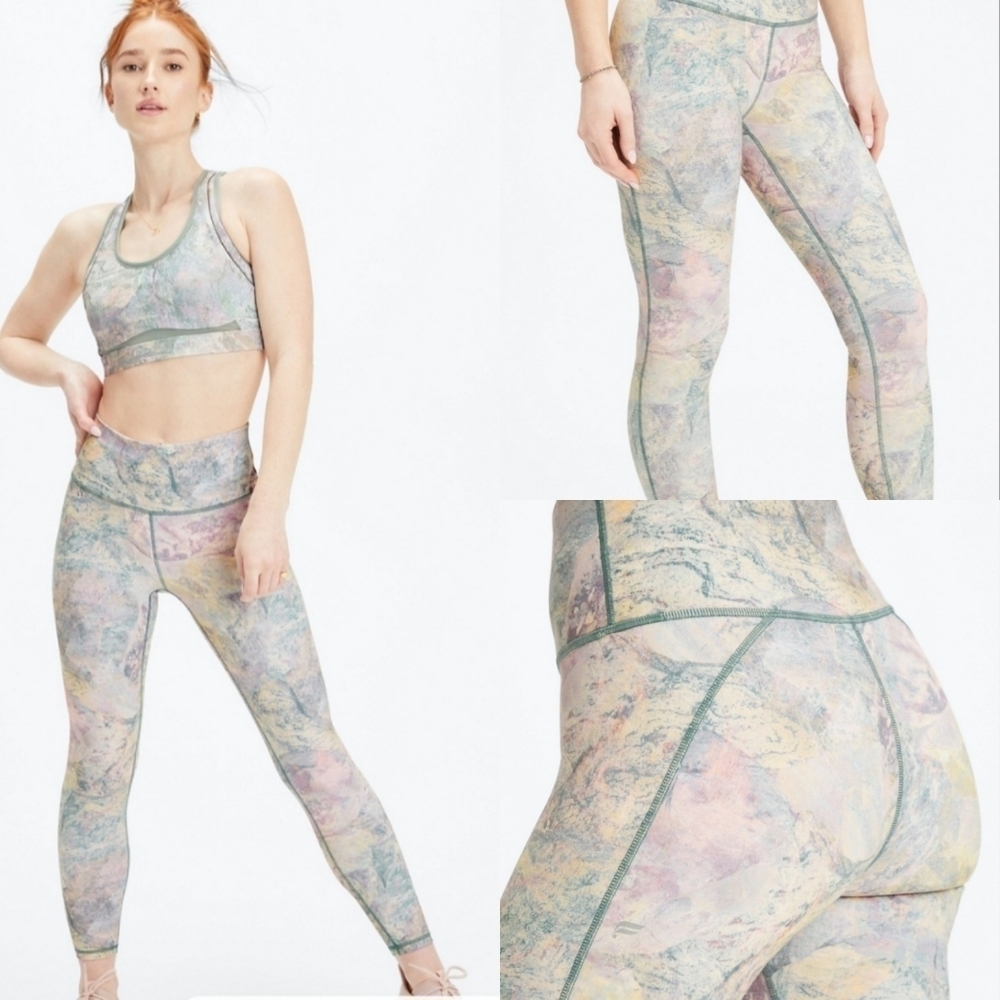 Fabletics Define Powerhold High Waisted 7/8 Leggings Moonrock Pastel Size XS NWT